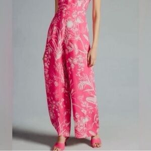As U Wish Pink Floral Jumpsuit